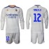 Camisola Real Madrid Marcelo 12 Criança Equipamento Primeiro 2021-2022 Manga Comprida